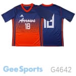 ナイキ、アディダス、プーマなど有名ブランドのサッカーユニフォームをチームオーダーで作るならGeesports・作品集G4642 FC アローズ 様
